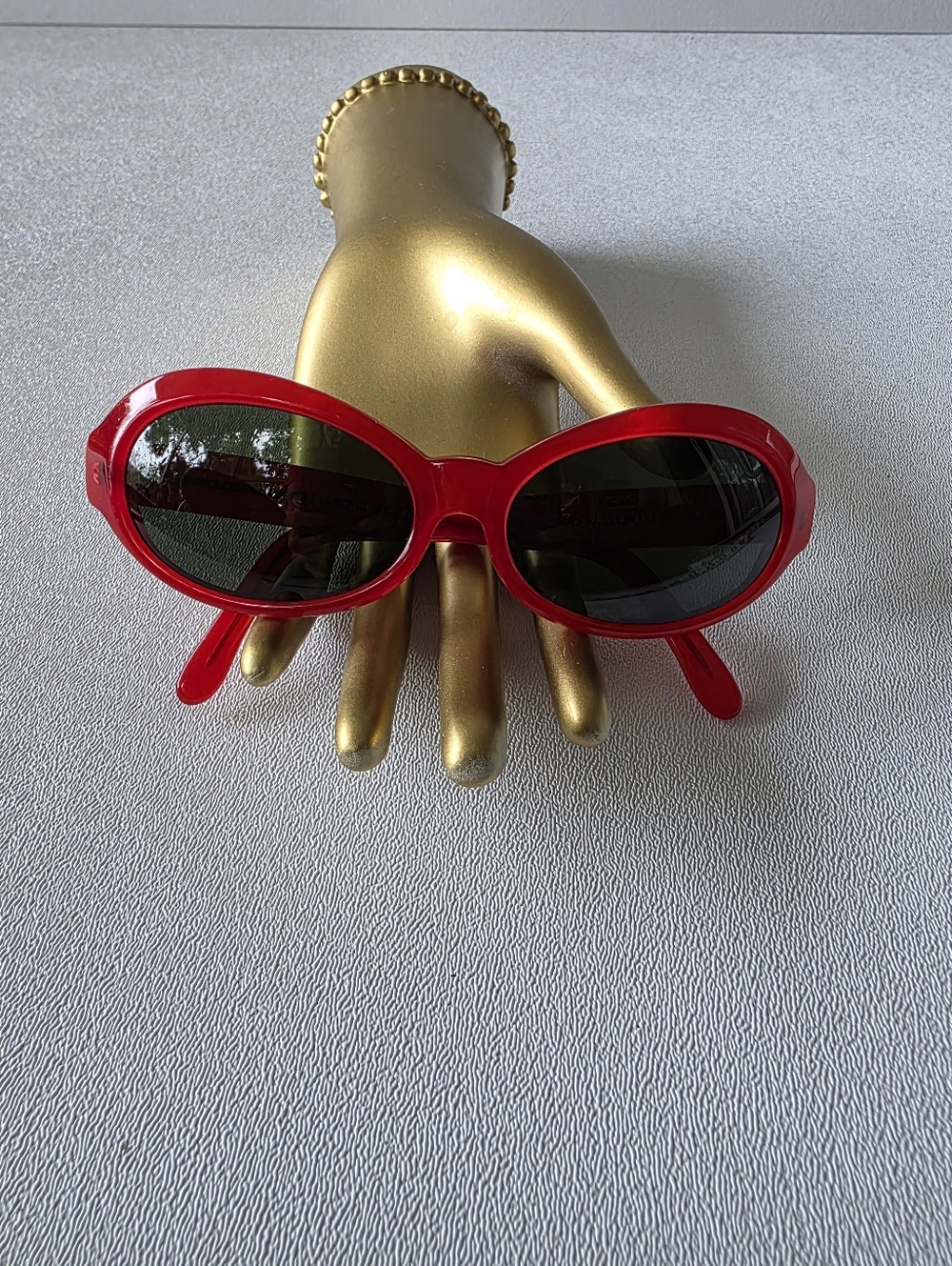 Rare Lafont Paris Lugano Red Oval Sunglasses Vintage French Designer Acetate - Picture 10 of 13